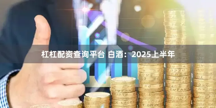 杠杠配资查询平台 白酒：2025上半年